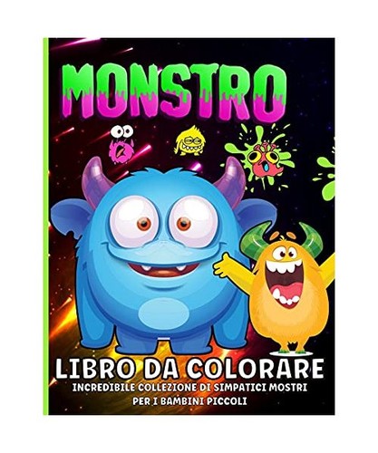 Mostro libro colorare - mostro,